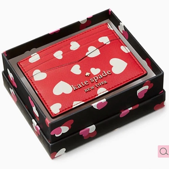 NWT-Kate Spade-SET-Staci Heart Pop Cardholder & Zip Heart Coin Purse/Keychain - Picture 6 of 16